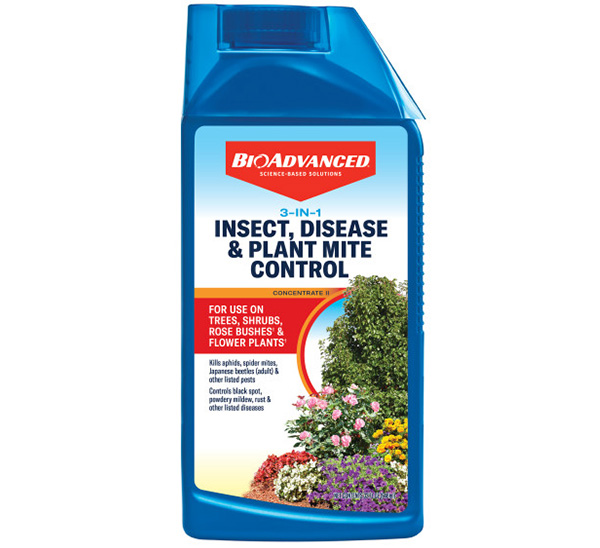 BioAdvanced® 3-in-1 Insect, Disease, & Mite Control Concentrate