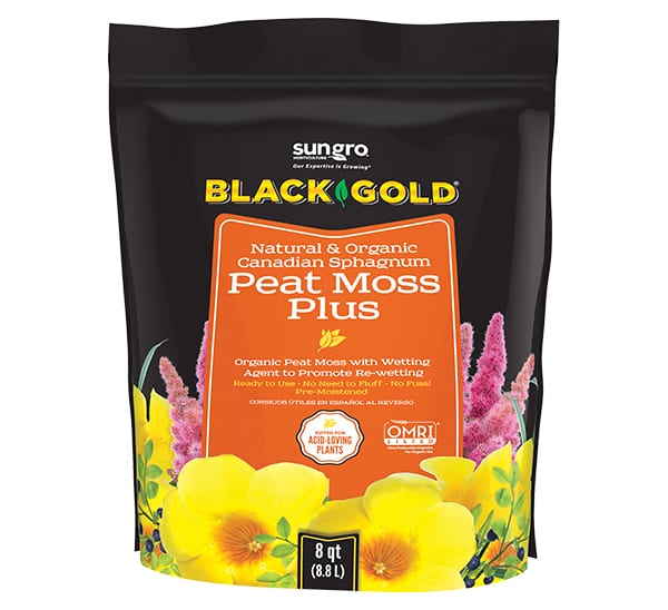Black Gold® Natural & Organic Canadian Sphagnum Peat Moss Plus