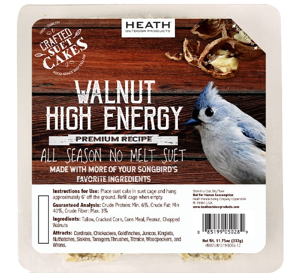 Heath® Crafted Suet Cakes Walnut High Energy