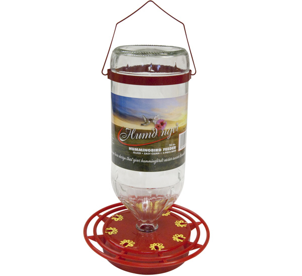 Glass Hummingbird Feeder