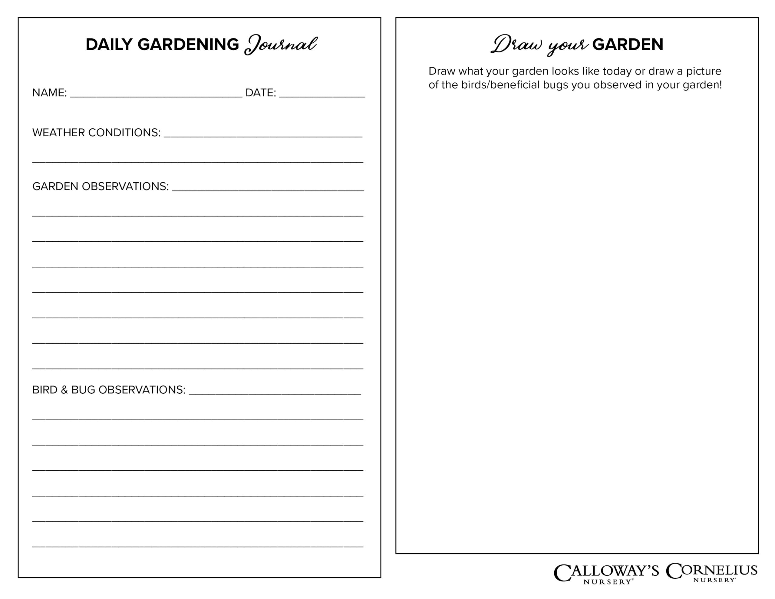daily gardening journal