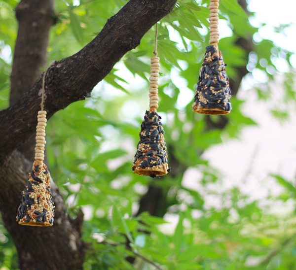 ice cream cone bird feeders