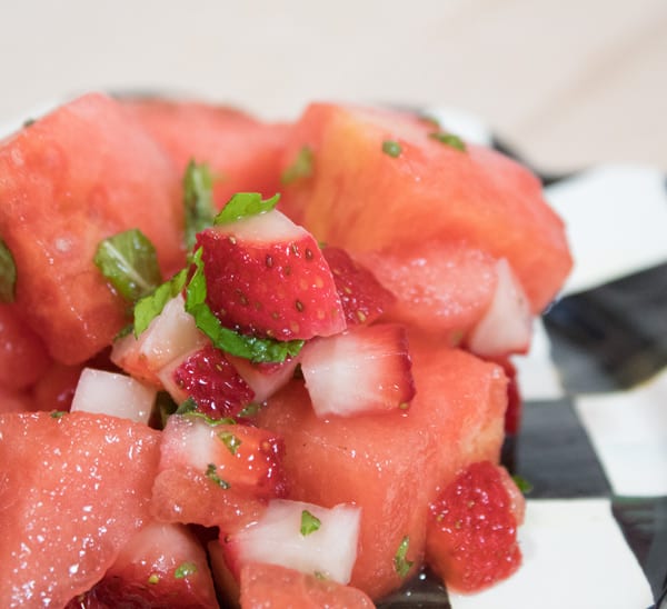 watermelon and strawberry salad