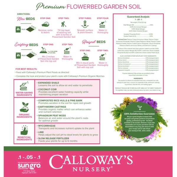Calloway’s Premium Flowerbed Garden Soil