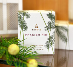 Thymes® Frasier Fir aromatic candle packaging