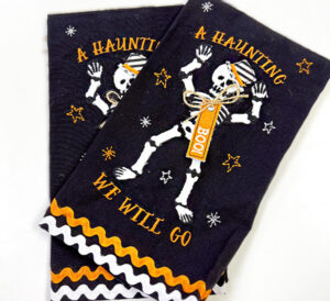 Halloween Decor - skeleton hand towel