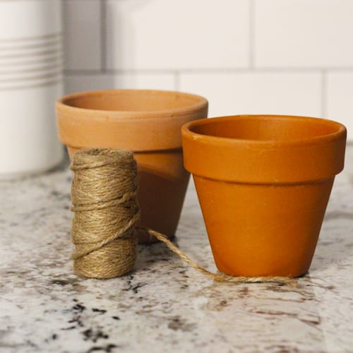 Terra Cotta Pots and Twine for DIY Bird Seed Bells | Calloway's Nursery