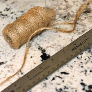 twine and ruler