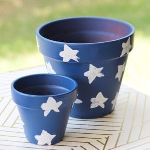 stamp pottery with stars