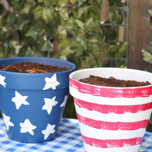american flag pottery