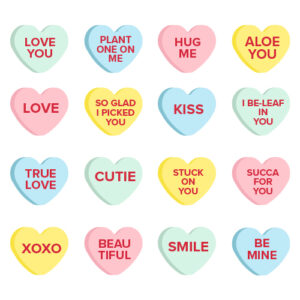 candy heart stickers