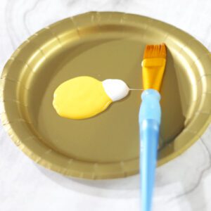 color paint with a spot of white