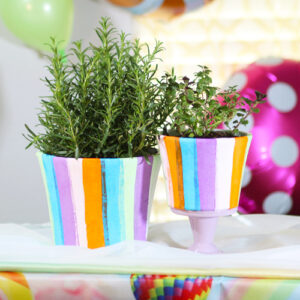 decoupage planters
