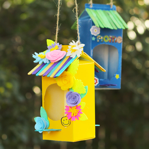 homemade birdhouse