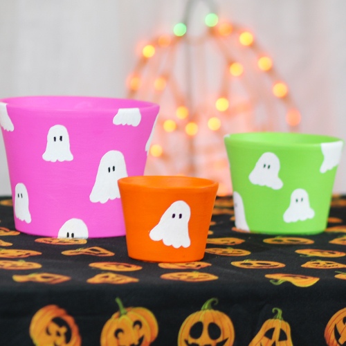 glow in the dark ghost flower pots