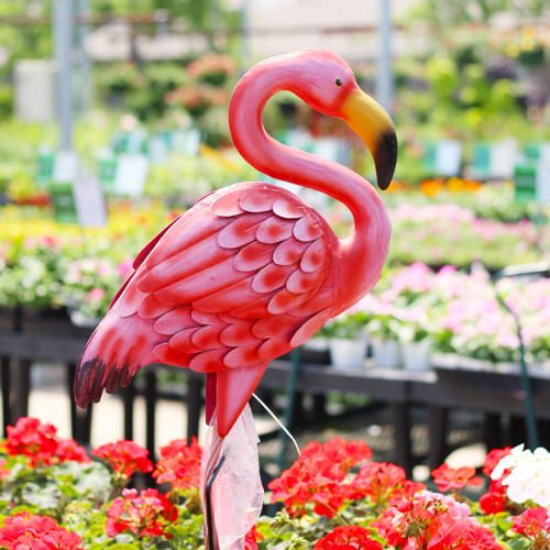 flamingo garden art