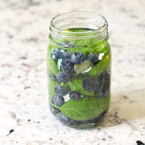 blueberry basil infused water