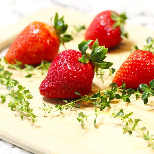 strawberries and thyme