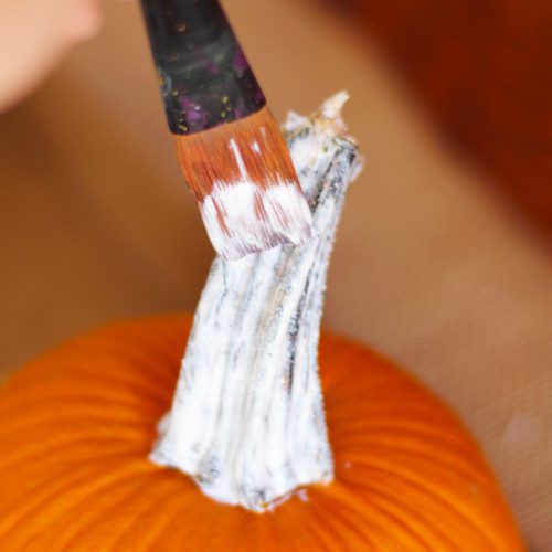 Painting Pumpkin Stem for Halloween | Calloway's Nursery