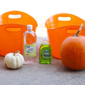 cleaning pumpkins