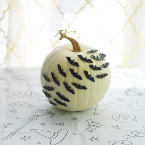 Swarming Bat Pumpkin for No-Carve Pumpkin Decorating Ideas for Kids | Calloway's Nursery