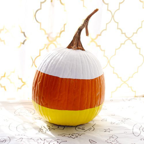 Candy Corn Pumpkin for Halloween Pumpkin Painting Ideas | Calloway's Nursery