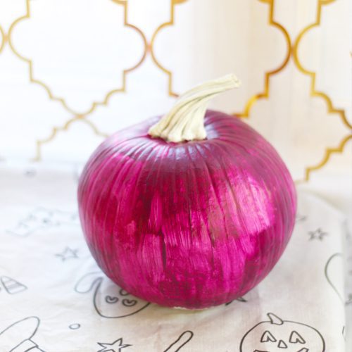First Coat of Paint on Pumpkin for Halloween | Calloway's Nursery