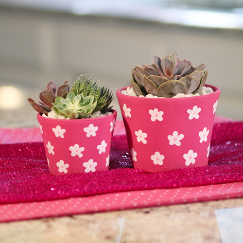 flower painted pottery