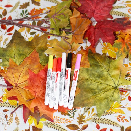 Faux Leaves and Paint Pens for Turkey Thanksgiving-Inspired Planter Ideas for Indoors | Calloway's Nursery