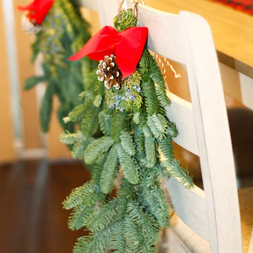 greeter charm on chair