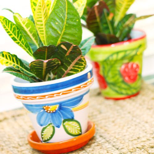 hand painted pottery