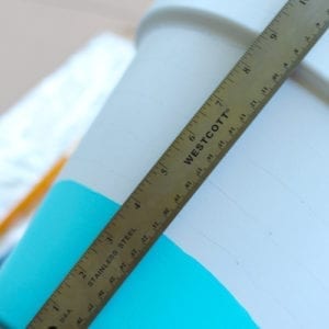 measure lines for design on pottery