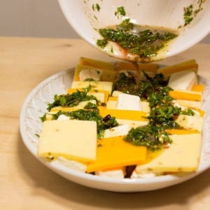 marinated cheese