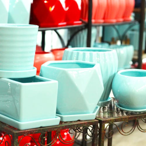 aqua blue pottery
