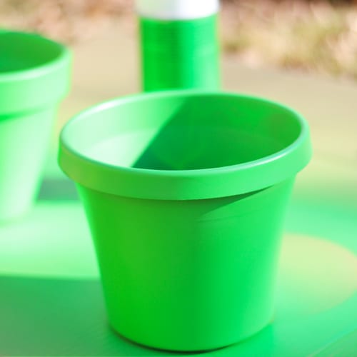 green painted container