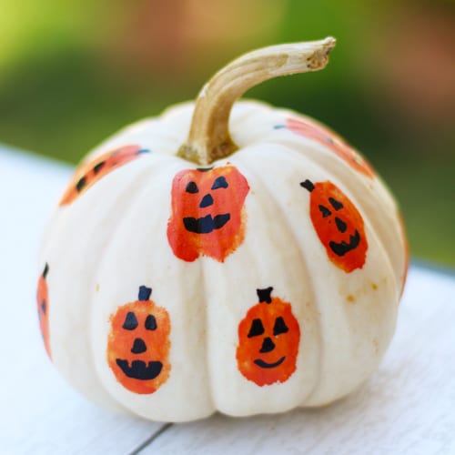 Jack O Lantern Thumbprint Pumpkin for Fall Decoration | Calloway’s Nursery 