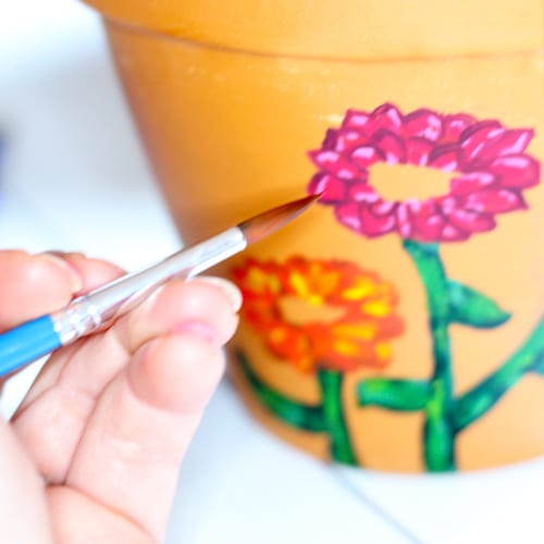 painting zinnia