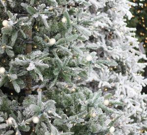 flocked life like christmas tree