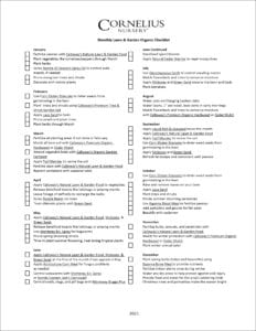 cornelius organic checklist