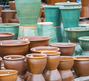 pottery selection at calloway's nursery