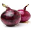 southern belle red onion full grown red bulbs on white background